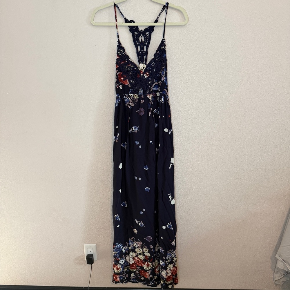Floral Navy Maxi Dress